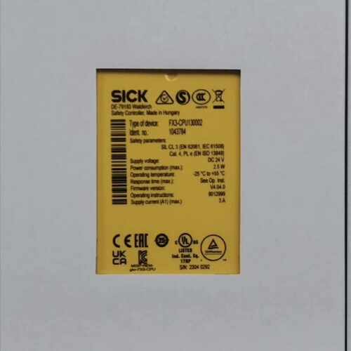 sick西克安全继电器FX3-CPU130002,订货号10