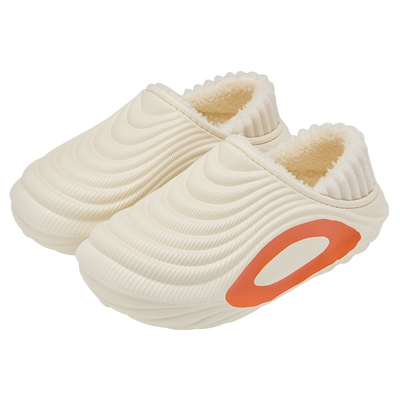 运动防水棉拖鞋全包跟厚底外穿