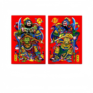 门神自粘]2026年马年过年大门门贴新年春节张飞关公入户门神批发