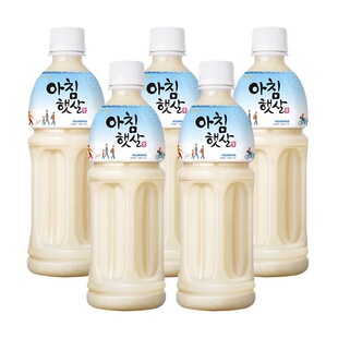 韩国原装进口woongjin/熊津糙米味饮料米汁米露500ml*5瓶装玄米汁
