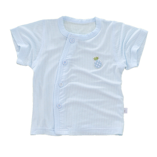 新生婴儿短袖上衣夏季薄款冰丝莫代尔衣服男宝宝t恤半袖夏装开衫