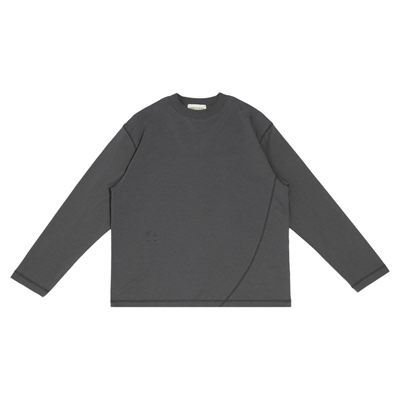 todaynowind哈梭线小领口长袖TEE