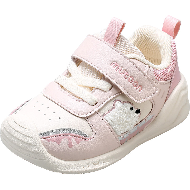 牧童婴儿步前鞋女童春秋新款宝宝鞋软底地球合伙人皮面稳护男童鞋