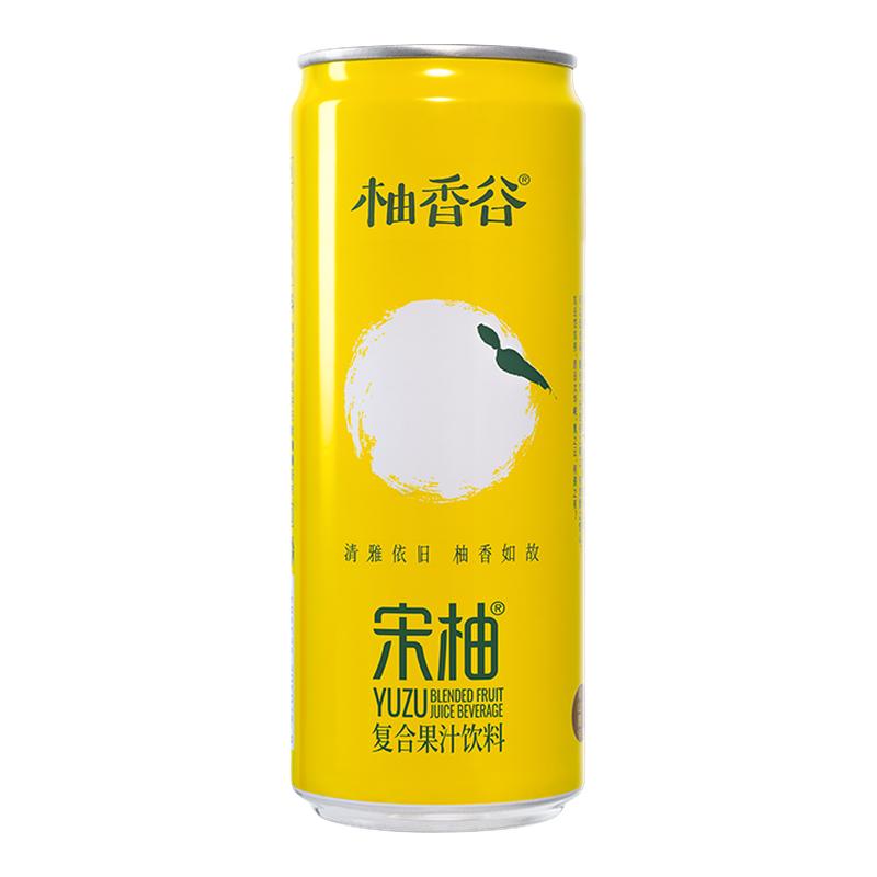 柚香谷宋柚双柚汁香柚胡柚常山柚复合果汁解腻饮料300ml*12罐整箱