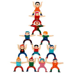 美乐童年大力士叠叠乐积木儿童益智高平衡宝宝马年玩具新年礼物