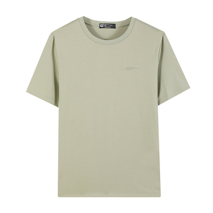 ANDREW MACKENZIE意大利男装夏季简约舒适圆领短袖T恤