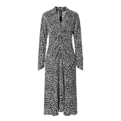 imm尹默都市衬衫领波点连衣裙