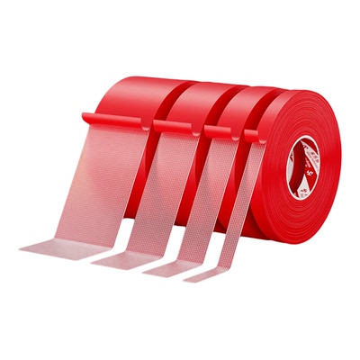 贴春联对联双面胶带撕下不留痕迹红色布基无痕胶布婚庆婚房装饰气球喜字福字年画高粘度强力固定墙面专用粘性