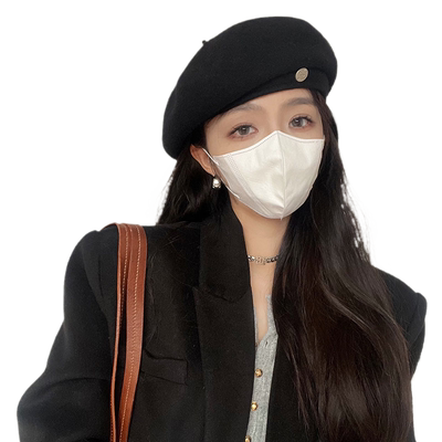 艾佳微韩版羊毛呢贝雷帽女冬季