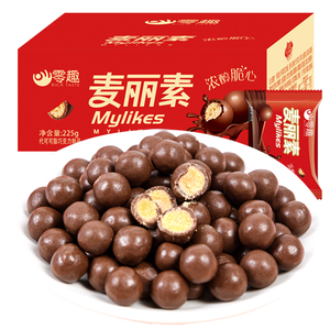 千丝麦丽素巧克力豆整箱怀旧儿童休闲零食小吃宿舍（代可可脂）