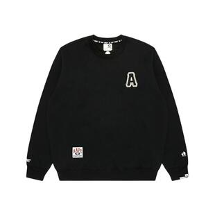 Aape旗舰店男装秋季字母刺绣简约潮流圆领卫衣C375XXP