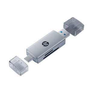 惠普相机读卡器typec连接口usb3.0高速双头多合一sd/tf内存卡ccd存储转换适用于华为苹果手机电脑otg车载通用