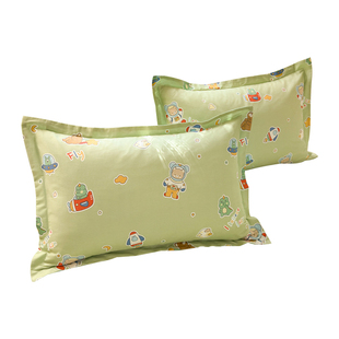 新款卡通全棉枕套一对装纯棉枕头套48x74cm成人单个枕芯内胆套装