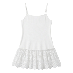 大码女装莫代尔棉吊带打底裙2026春夏新款叠穿神器胖妹妹蕾丝屁帘