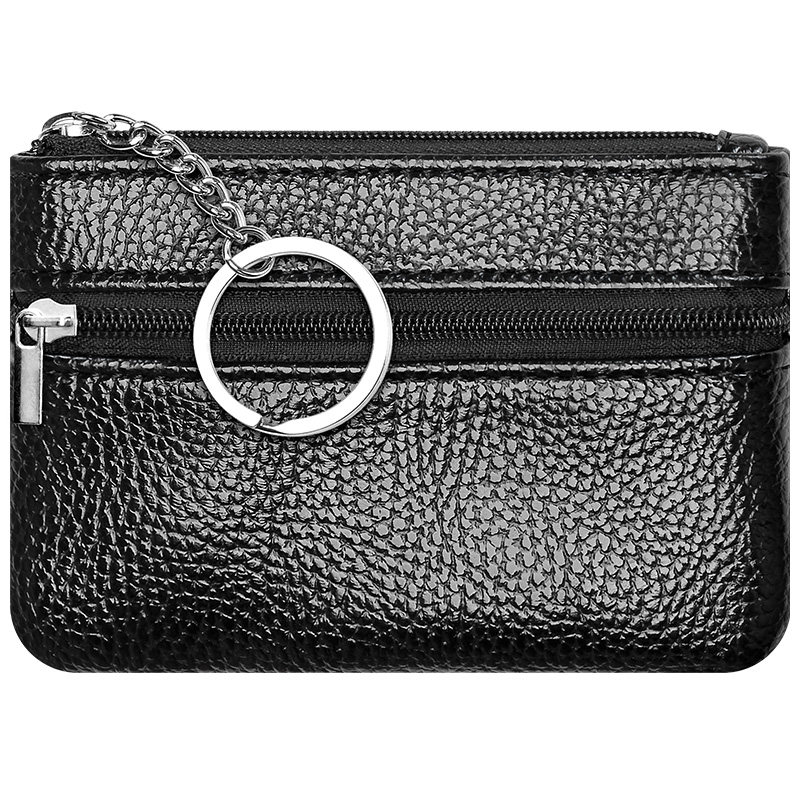 软皮双拉链零钱包女小钱包三拉驾驶证卡包学生迷你硬币耳机钥匙包