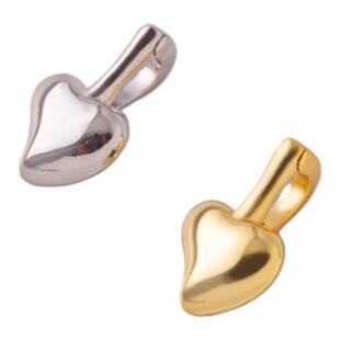 S925纯银爱心吊坠开口可拆卸珠宝项链手链装饰坠挂件手串DIY配件