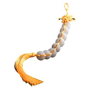 八白玉平安扣挂件解决门对门吉祥结挂饰卫生间卧室客厅八百玉串