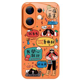 适用vivos30手机壳女款s19pro保护套vivo s16e全包18防摔s15/s12高级s18硅胶软s17外壳玻璃s9女孩橙色新款s20