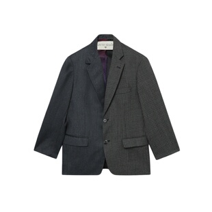 IT HAVRE STUDIO女装拼接西装夹克新款复古质感西服外套CBS240XM