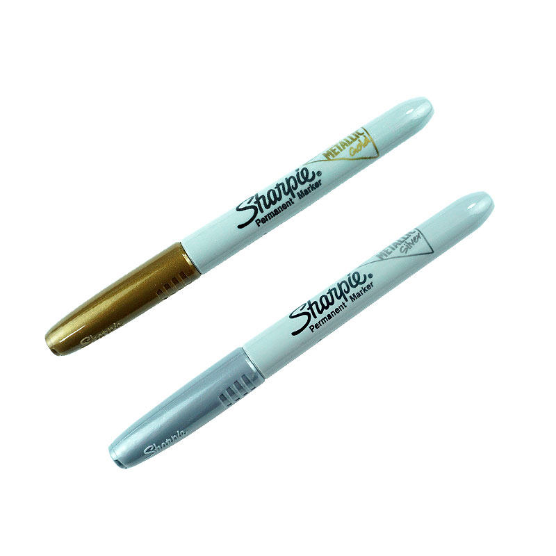 锐意金属色防褪色马克笔1891062防水不掉色金色银色记号Sharpie