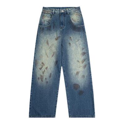 CALLEDBACK水洗做旧牛仔裤