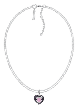 MARSEVEN 可爱反派系列小幽灵贴贴抱宝石项链S925银双层锁骨链