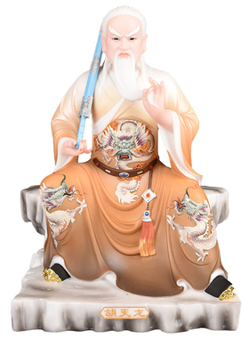 汉白玉胡天龙霸刚神像