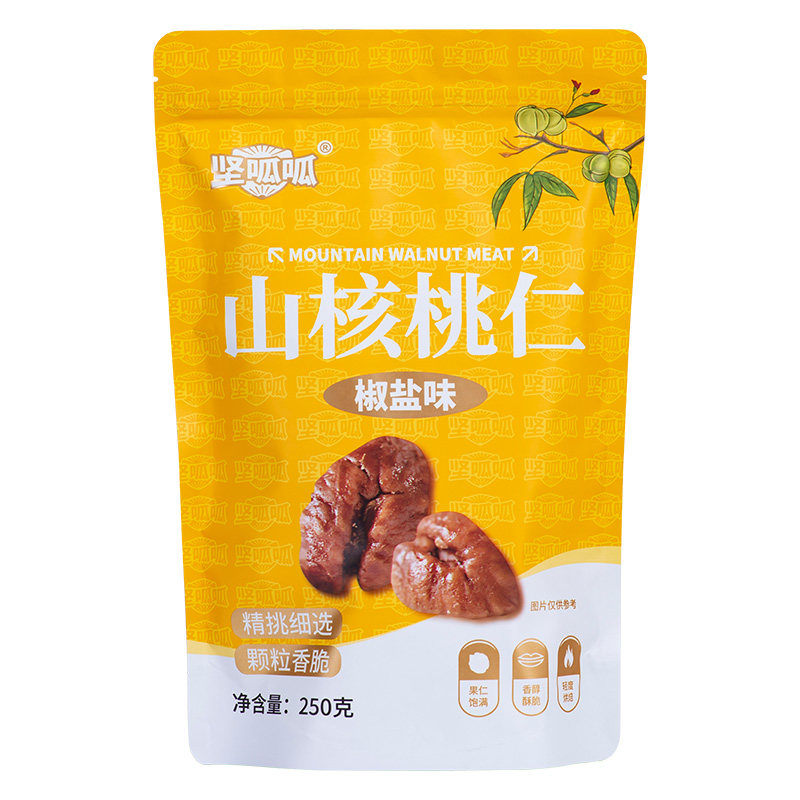 坚呱呱当季临安山核桃仁野生250g