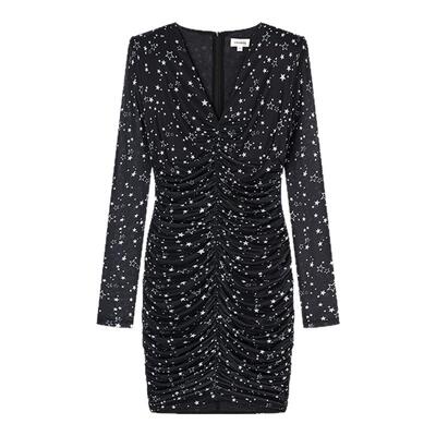 ERINRAE丨秋季新品满天星长袖褶皱设计感连衣裙EG281514PL02