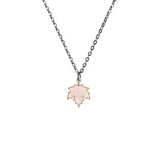 简约ins枫叶项链男女滴油合金吊坠 创意小众清新百搭闺蜜锁骨链