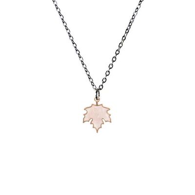 简约ins枫叶项链男女滴油合金吊坠 创意小众清新百搭闺蜜锁骨链
