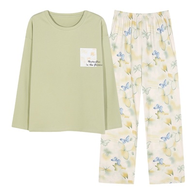 【浪莎】德绒睡衣女长袖长裤