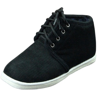 包邮老北京布鞋冬季保暖棉鞋男女系带加绒手工棉鞋黑色中老年棉鞋