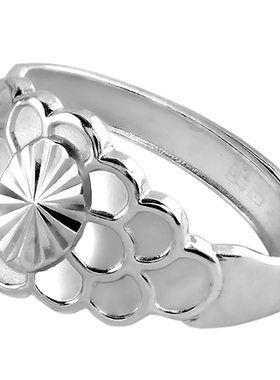 戒指刻花大小可调节活口990足银