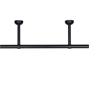 包安装晾衣架阳台顶装固定式晾衣杆单杆家用室内外飘窗黑色晒衣杆