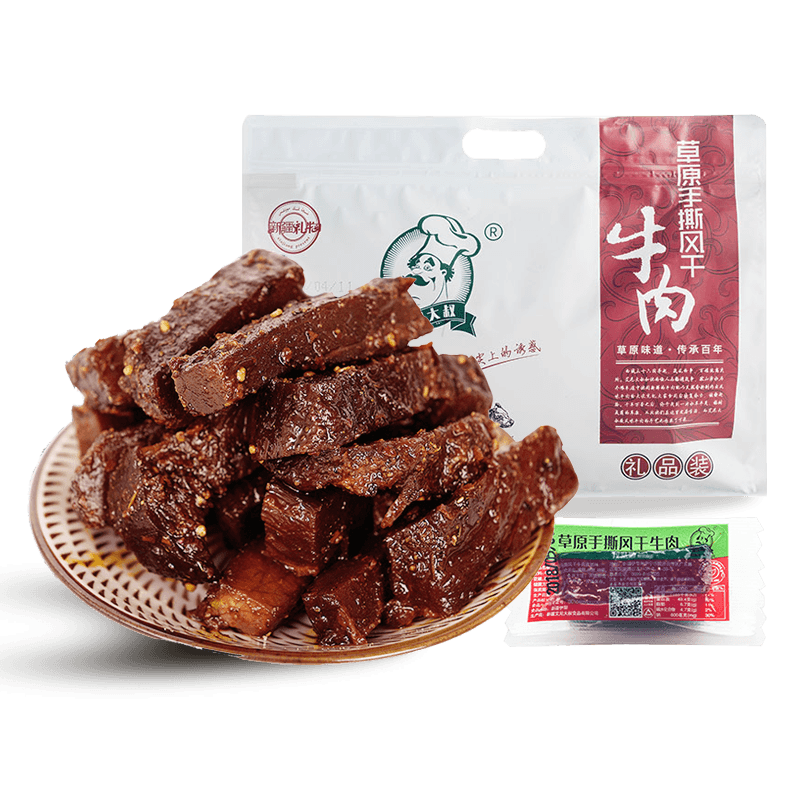 手撕风干牛肉干艾尼大叔新疆特产