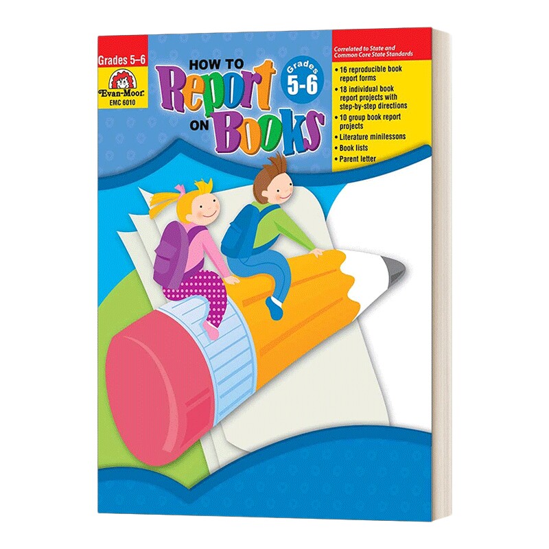 英文原版 How to Report on Books Grade 5-6 如何写读后感 五至六年级 英文版 进口英语原版书籍儿童全英语书