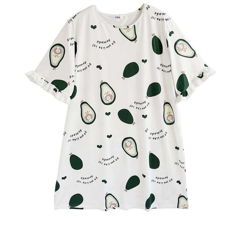 大码牛奶丝薄胖mm显瘦家居服睡裙
