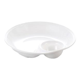 扬格玉瓷盘子塑料家居双层沥水多用托盘水饺盘带醋碟寿司盘点心盘