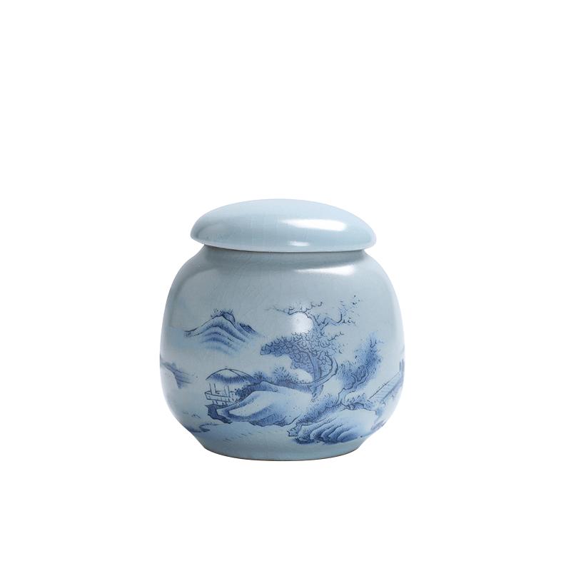 陶瓷茶叶密封罐子便携小号随身