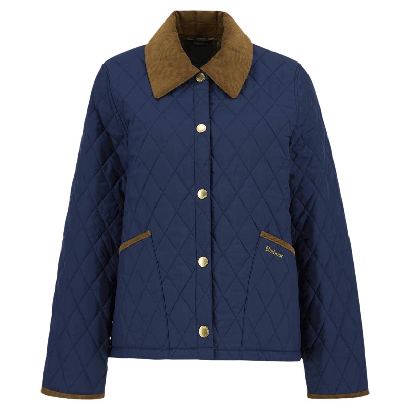 Barbour Icons Cropped Liddesdale女士绗缝棉服外套夹克棉衣