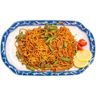 福成美食家扁豆角焖面葱油拌面辣椒肉10袋360g加热即食半成品快餐