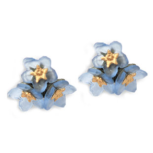Michael Michaud勿忘我花朵耳钉复古小众设计耳饰气质送女友礼物
