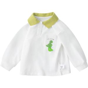 男童polo衫春季新款儿童纯棉洋气卡通长袖T恤宝宝小童打底衫上衣