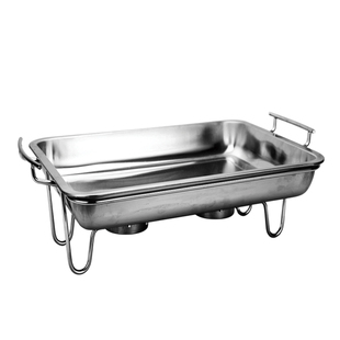 不锈钢酒精烤鱼盘炉架酒店商用干锅鱼头小龙虾加热炉方形托盘架子