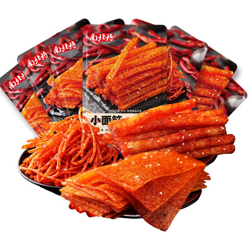 南北特 5大袋香辣辣条小面筋辣丝大辣片网红爆款小包装零食大礼包