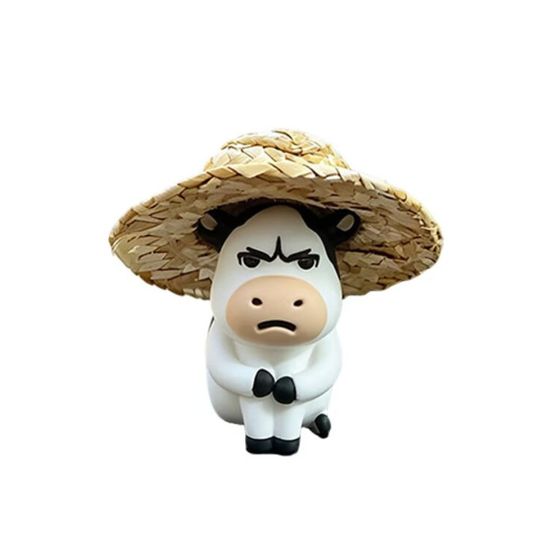 emo草地牛丑萌车载桌面摆件