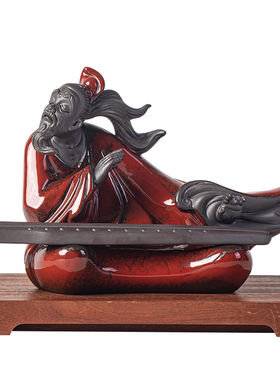 高山流水觅知音，伯牙抚琴摆件