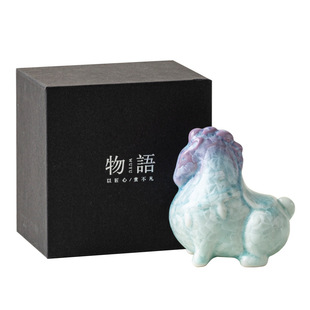 2026年新年马年礼物窑变结晶釉小马茶宠摆件家用陶瓷马年茶玩盖置