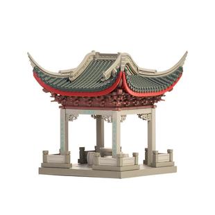 晚峰苏州园林沧浪亭榫卯积木中国古建筑斗拱模型拼搭玩具儿童礼物